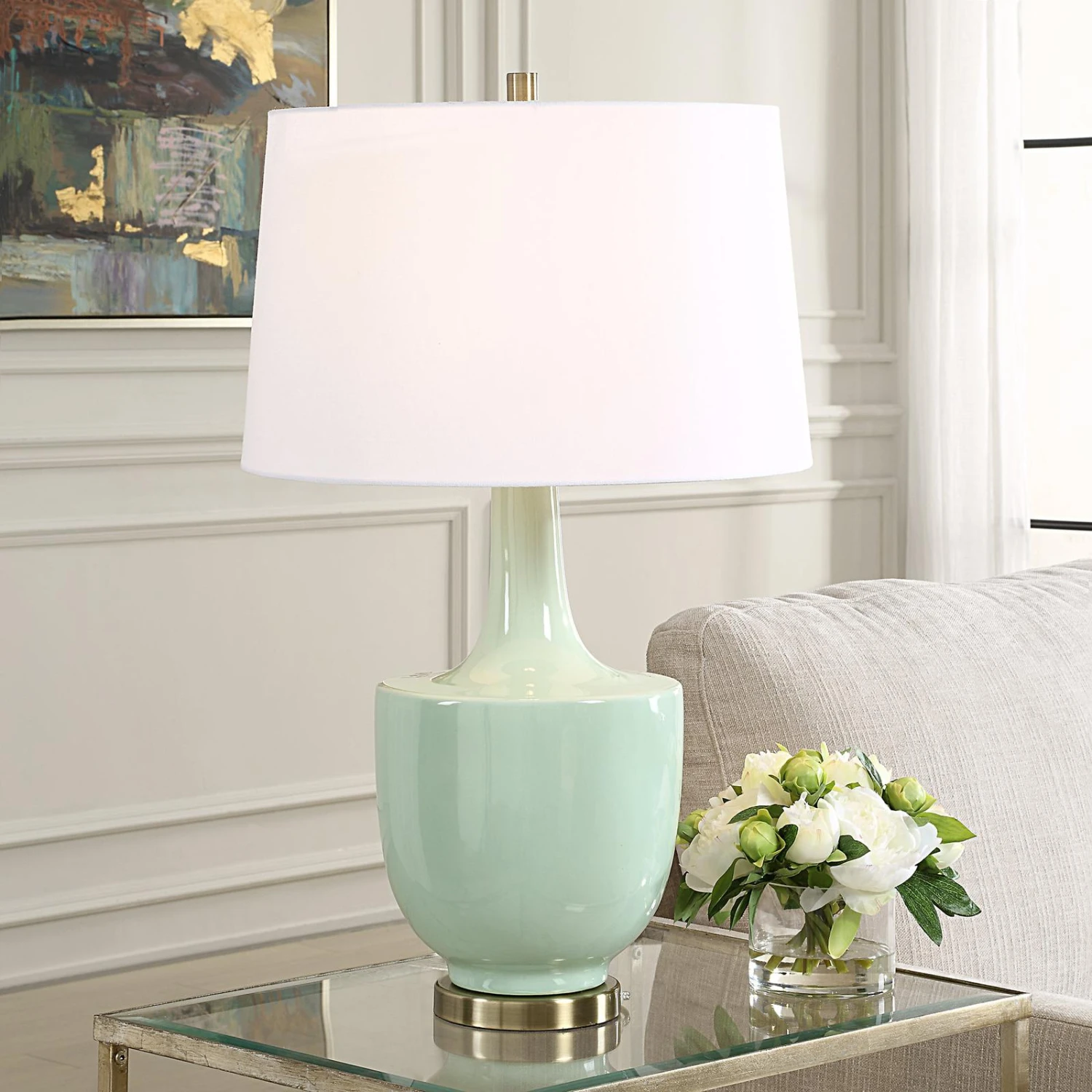 Uttermost Kyla Mint Green Table Lamp 2 Uttermost Kyla Mint Green Table Lamp - Image 2
