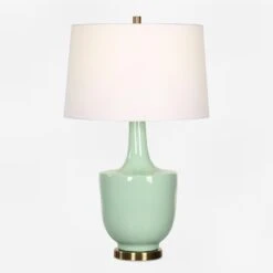 Uttermost Kyla Mint Green Table Lamp 11 Uttermost Kyla Mint Green Table Lamp -Grayson-Living LMP 14872 30512 1 C LIGHT ON