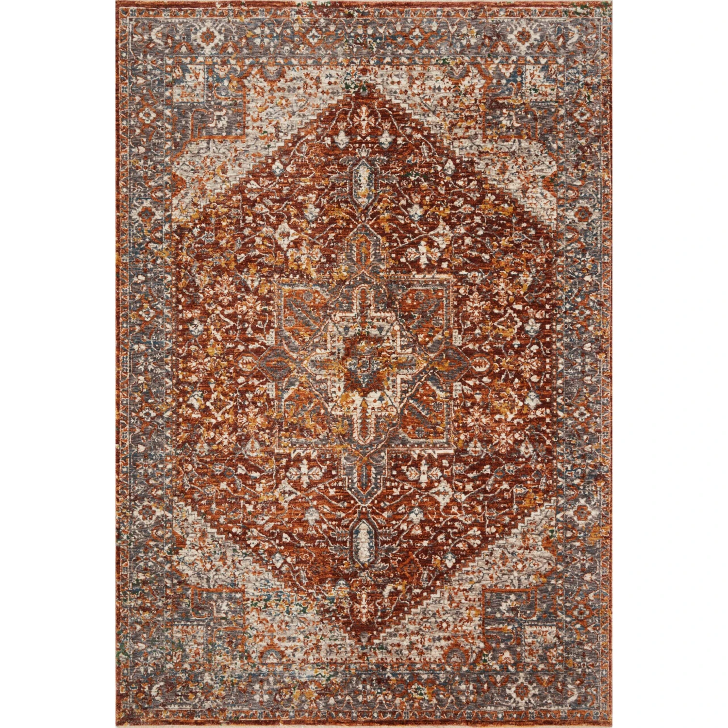 Loloi Lourdes LOU-02 Rust / Multi Rug MDP 1 Loloi Lourdes LOU-02 Rust / Multi Rug MDP