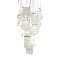 Michael Amini Sheer Waves 18-Light Round LED Chandelier - Chrome 6 Michael Amini Sheer Waves 18-Light Round LED Chandelier - Chrome -Grayson-Living LT CH1017CRM 18CLR 0