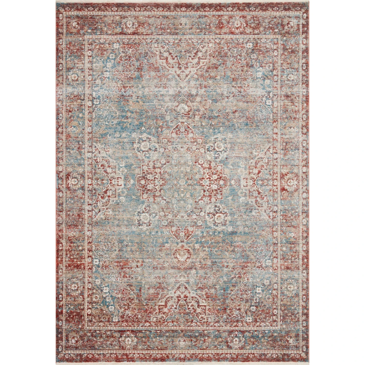 Magnolia Home Elise ELI-04 Rug In Sky / Red MDP 1 Magnolia Home Elise ELI-04 Rug In Sky / Red MDP