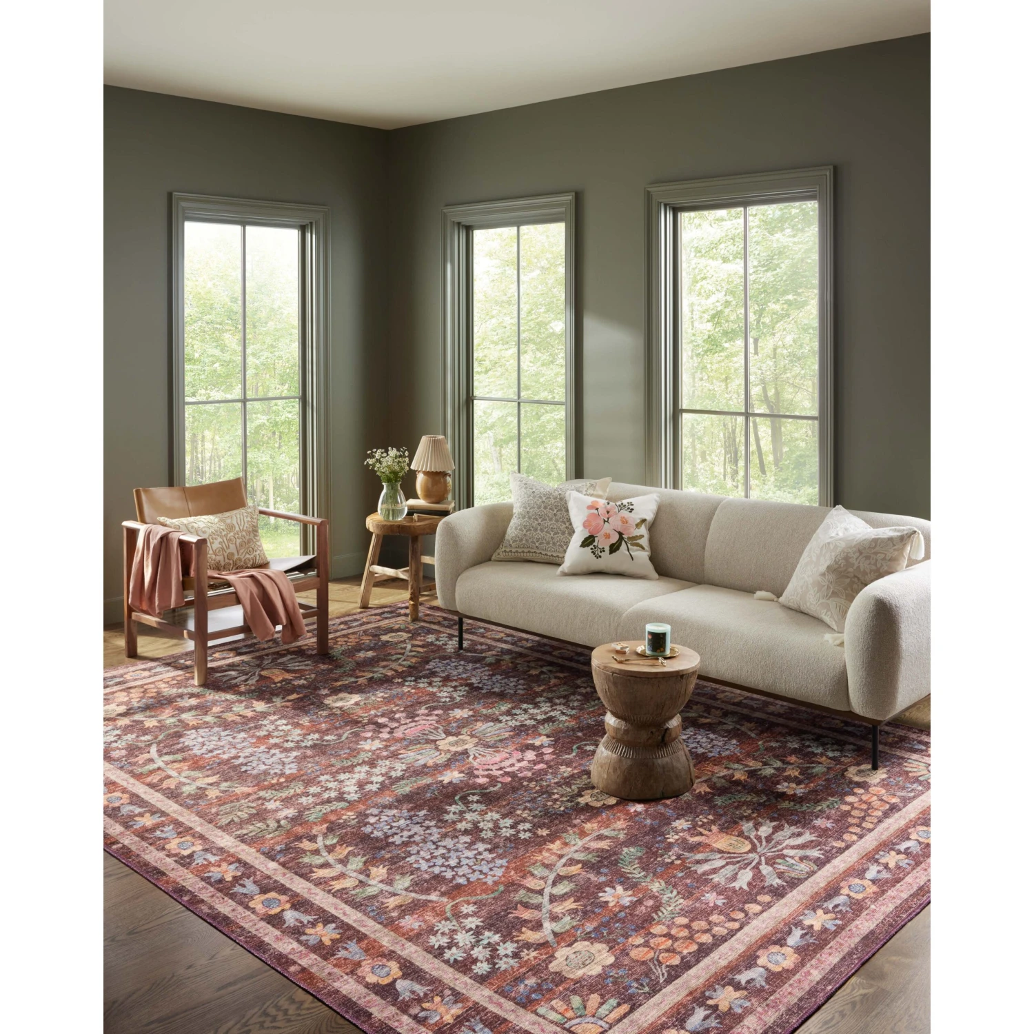 Rifle Paper Maison MAO-06 Rug Red DC10 2 Rifle Paper Maison MAO-06 Rug Red DC10 - Image 2