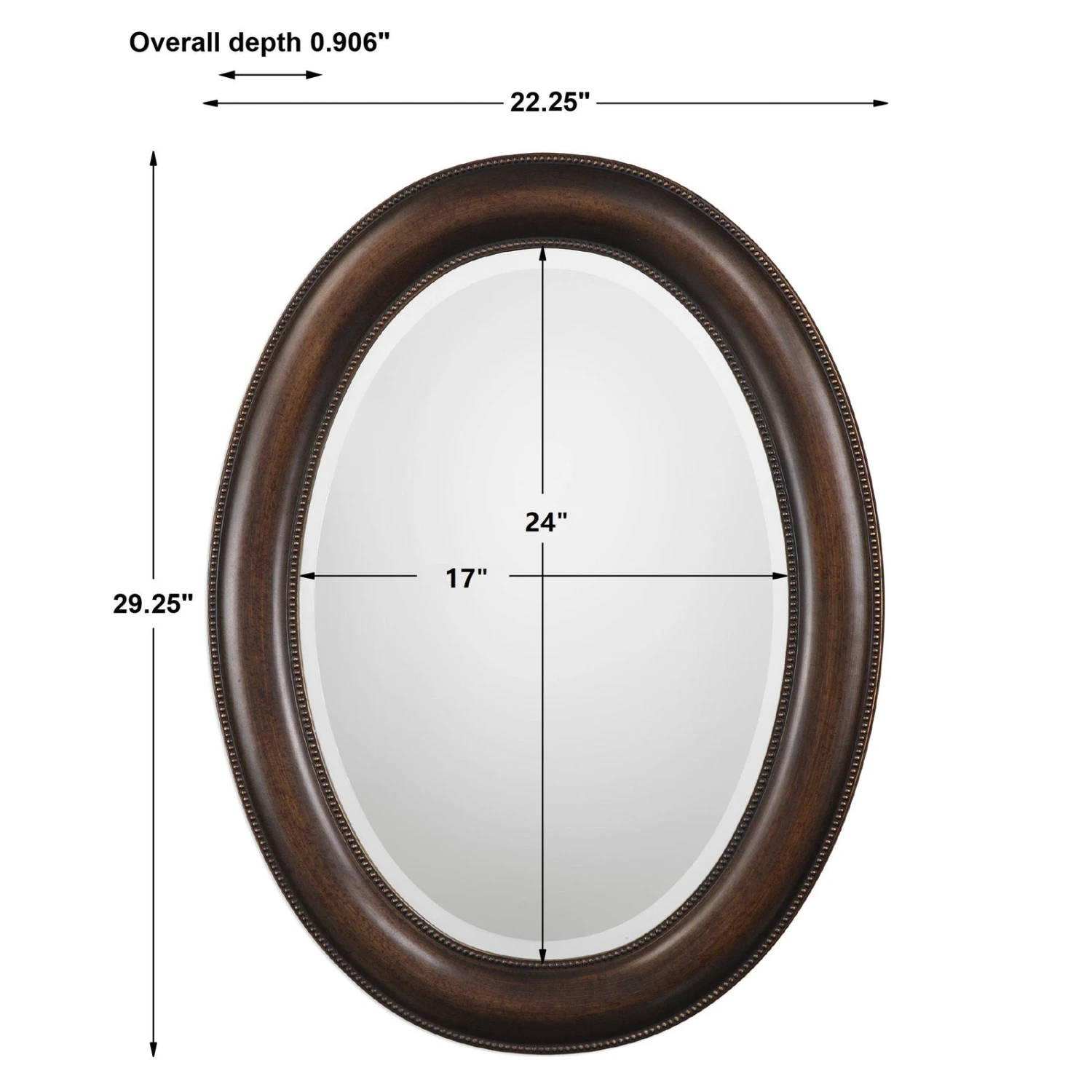 Modern Accents Simple Oval Mirror 6 Modern Accents Simple Oval Mirror - Image 6