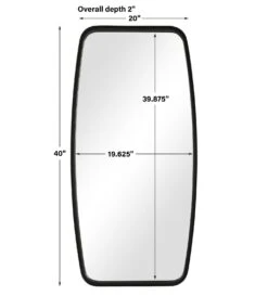 Modern Accents Rounded Corners Mirror -Grayson-Living MIR 21774 W00514 dims