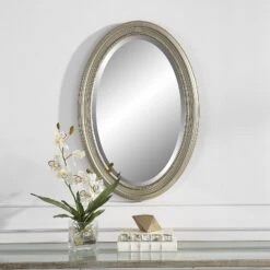 Modern Accents Beaded Oval Frame Mirror 9 Modern Accents Beaded Oval Frame Mirror -Grayson-Living MIR 22057 W00528 B