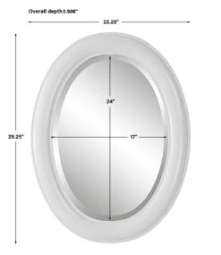 Modern Accents Simple Oval Mirror 37 Modern Accents Simple Oval Mirror -Grayson-Living MIR 22059 W00530 dims