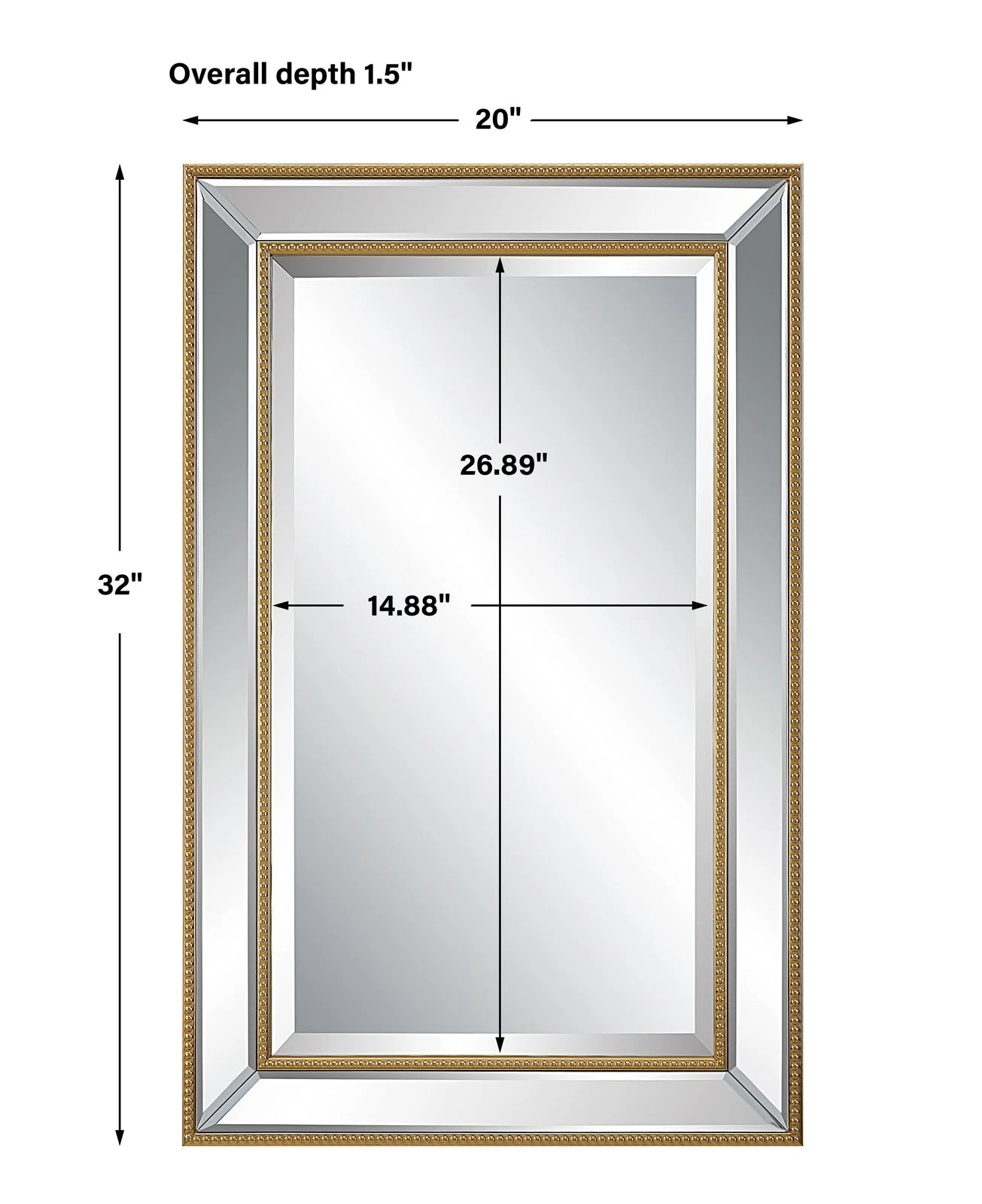 Modern Accents Elegant Beveled Mirror 7 Modern Accents Elegant Beveled Mirror - Image 7