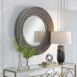Uttermost Portside Round Gray Mirror 8 Uttermost Portside Round Gray Mirror -Grayson-Living MIR 22368 09873 A