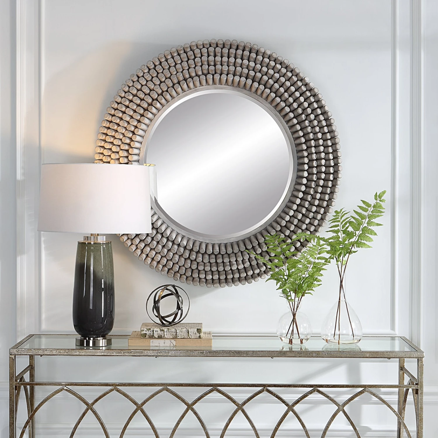 Uttermost Portside Round Gray Mirror 2 Uttermost Portside Round Gray Mirror - Image 2