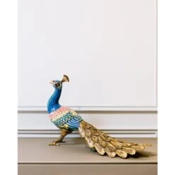 Port 68 Porcelain Peacock Statue Floor Sample (Each Sold Separately) -Grayson-Living Port68PorcelainPeacockStatuePT68 ACFS26102 FS