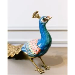 Port 68 Porcelain Peacock Statue Floor Sample (Each Sold Separately) -Grayson-Living Port68PorcelainPeacockStatuePT68 ACFS26102 FS 3