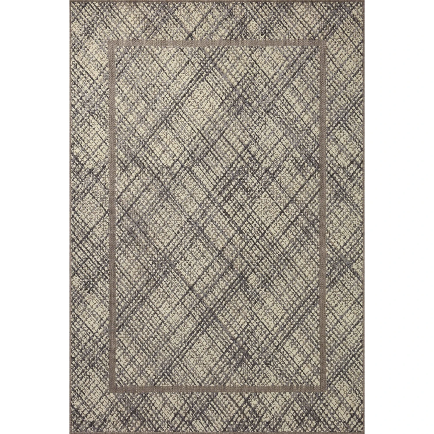 Loloi II Rainier RAI-10 Ivory / Charcoal Rug DC10 1 Loloi II Rainier RAI-10 Ivory / Charcoal Rug DC10