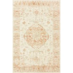 Loloi II Rosette ROS-03 Ivory / Terracotta Rug DC10