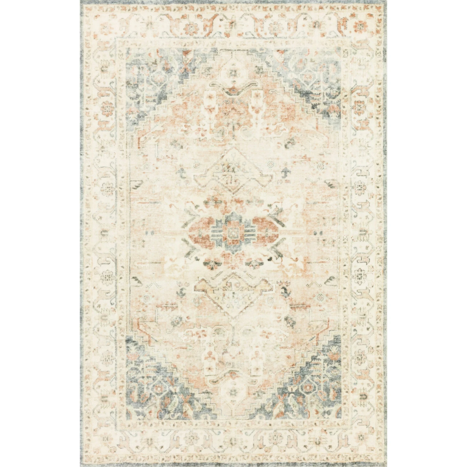 Loloi II Rosette ROS-06 Clay / Ivory Rug DC10 1 Loloi II Rosette ROS-06 Clay / Ivory Rug DC10