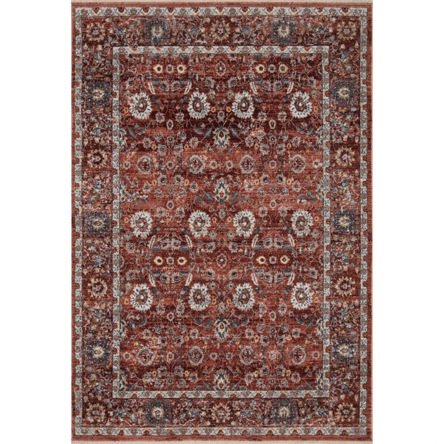 Loloi II Samra SAM-07 Brick / Multi Rug DC10 1 Loloi II Samra SAM-07 Brick / Multi Rug DC10