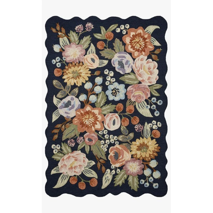 Rifle Paper Silhouette SIH-01 Rug Navy MDP 1 Rifle Paper Silhouette SIH-01 Rug Navy MDP