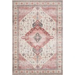 Loloi II Skye SKY-02 Ivory / Berry Rug DC10