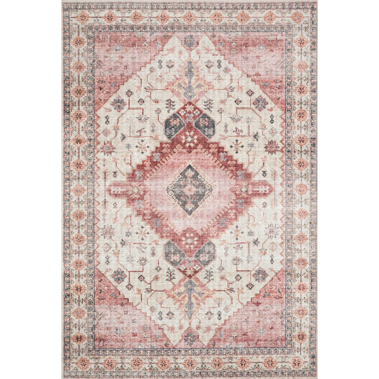 Loloi II Skye SKY-02 Ivory / Berry Rug DC10 1 Loloi II Skye SKY-02 Ivory / Berry Rug DC10