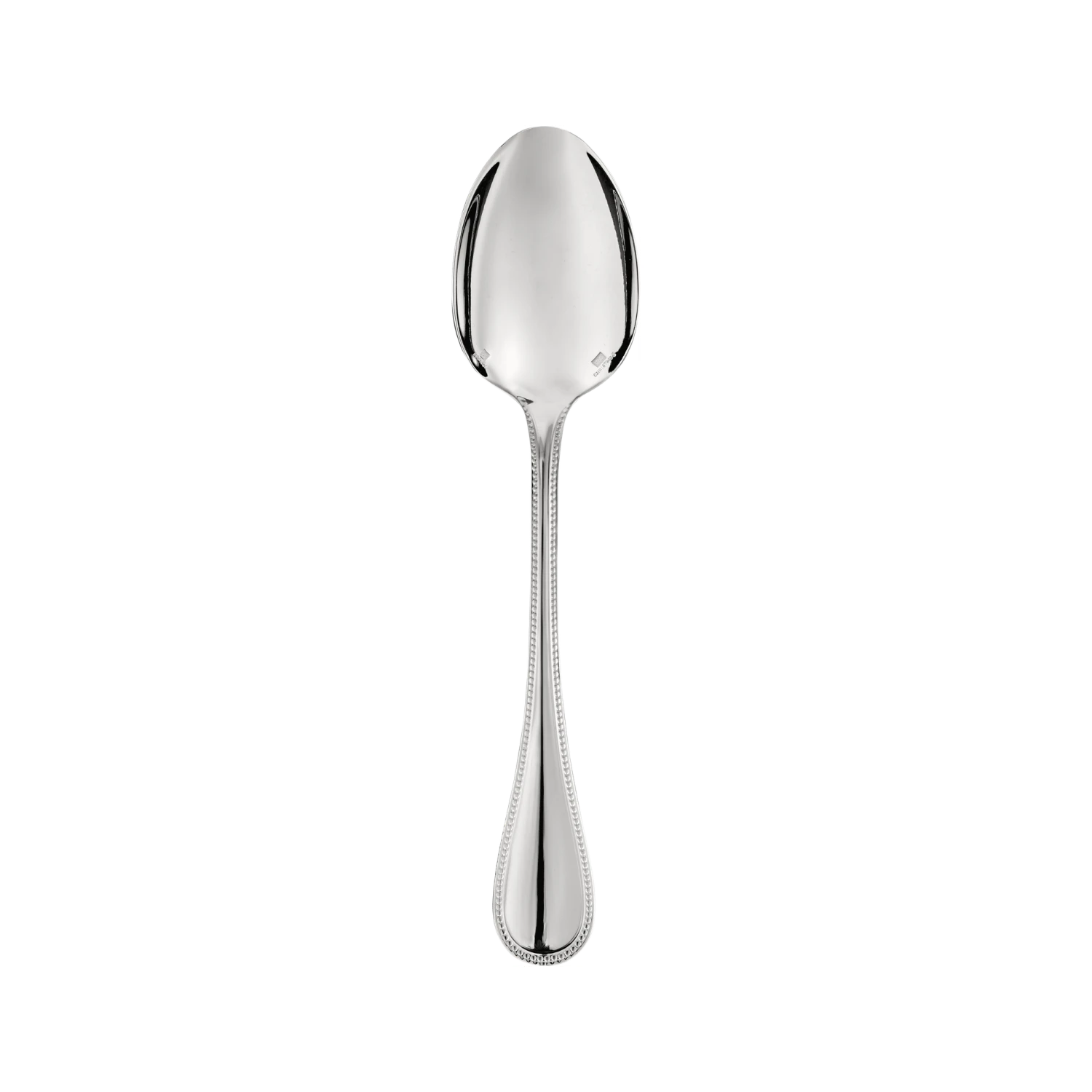 Christofle Perles Silver-Plated Standard Soup Spoon 1 Christofle Perles Silver-Plated Standard Soup Spoon