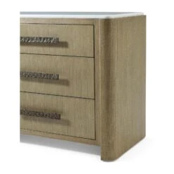 Theodore Alexander Essence Three Drawer Marble Top Nightstand -Grayson-Living TA60104.C359 more 6