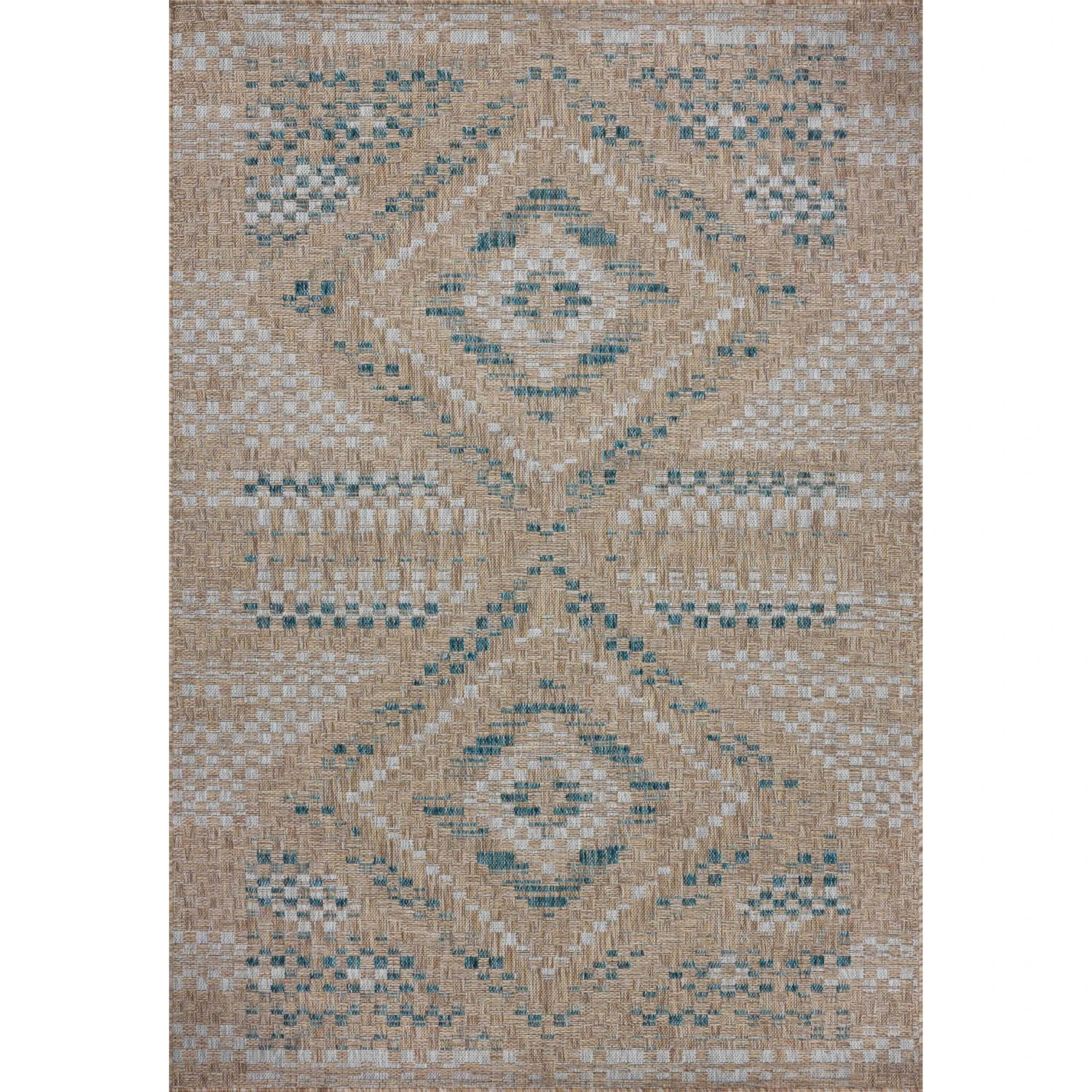 Amber Lewis Topanga Natural / Aqua Rug DC10 1 Amber Lewis Topanga Natural / Aqua Rug DC10