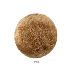 TOV Furniture New Zealand Brown Genuine Sheepskin Ball Pillow 15 TOV Furniture New Zealand Brown Genuine Sheepskin Ball Pillow -Grayson-Living TOV C68980.media .04