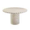 TOV Furniture Blossom Washed Travertine Finish Indoor / Outdoor 54" Round Dining Table