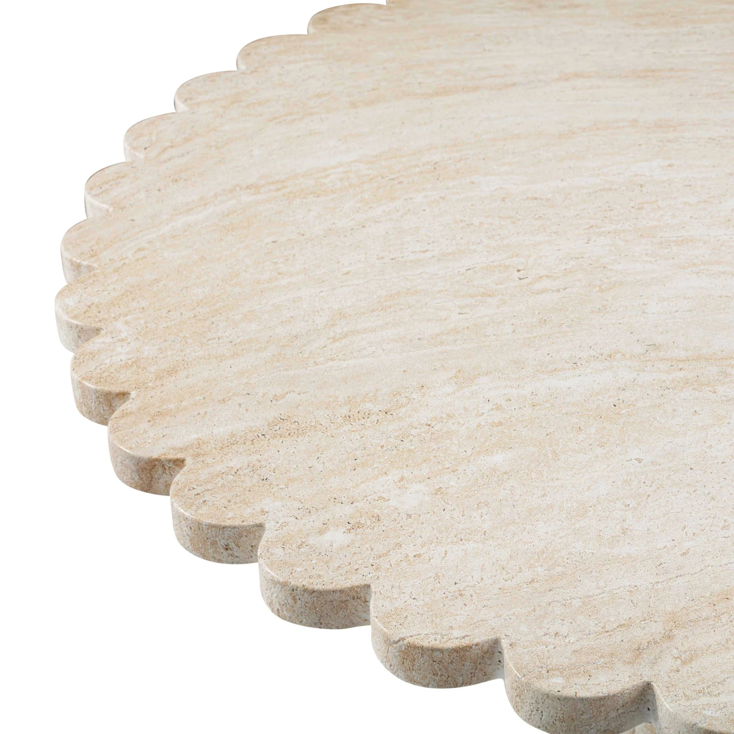 TOV Furniture Blossom Washed Travertine Finish Indoor / Outdoor 54" Round Dining Table 6 TOV Furniture Blossom Washed Travertine Finish Indoor / Outdoor 54" Round Dining Table - Image 6