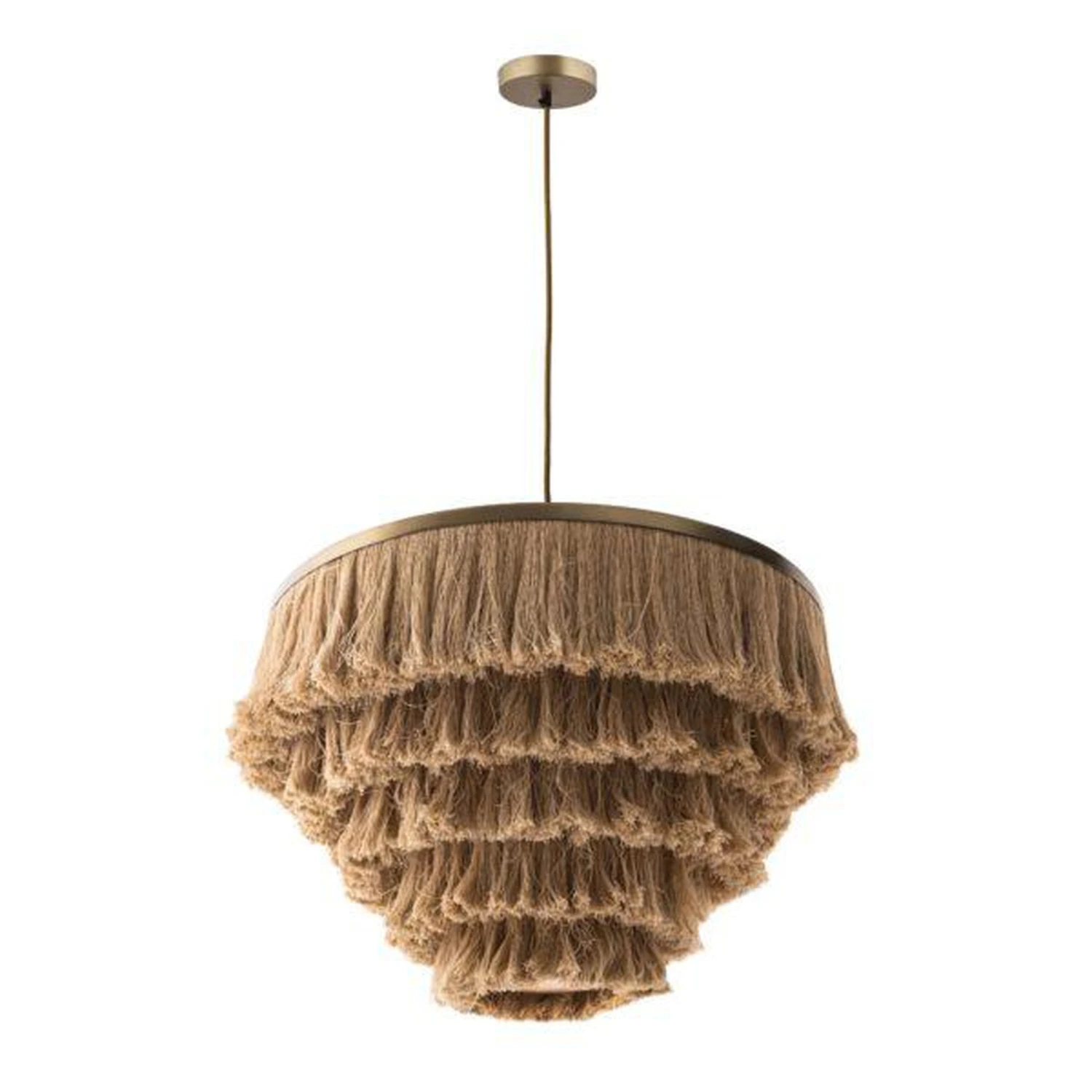 TOV Furniture Sarai Natural Fringe Pendant 4 TOV Furniture Sarai Natural Fringe Pendant - Image 4