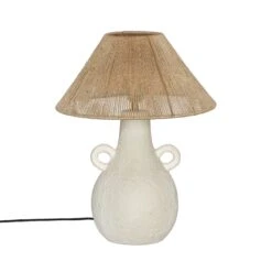 TOV Furniture Lalit Natural & White Ceramic Table Lamp