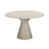TOV Furniture Fern Beige Textured Faux Plaster Concrete Indoor / Outdoor Round Dining Table