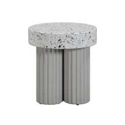 TOV Furniture Clover Faux Terrazzo Indoor / Outdoor Round Side Table 10 TOV Furniture Clover Faux Terrazzo Indoor / Outdoor Round Side Table -Grayson-Living TOV O54278.media .04