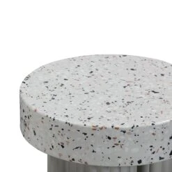 TOV Furniture Clover Faux Terrazzo Indoor / Outdoor Round Side Table 11 TOV Furniture Clover Faux Terrazzo Indoor / Outdoor Round Side Table -Grayson-Living TOV O54278.media .05