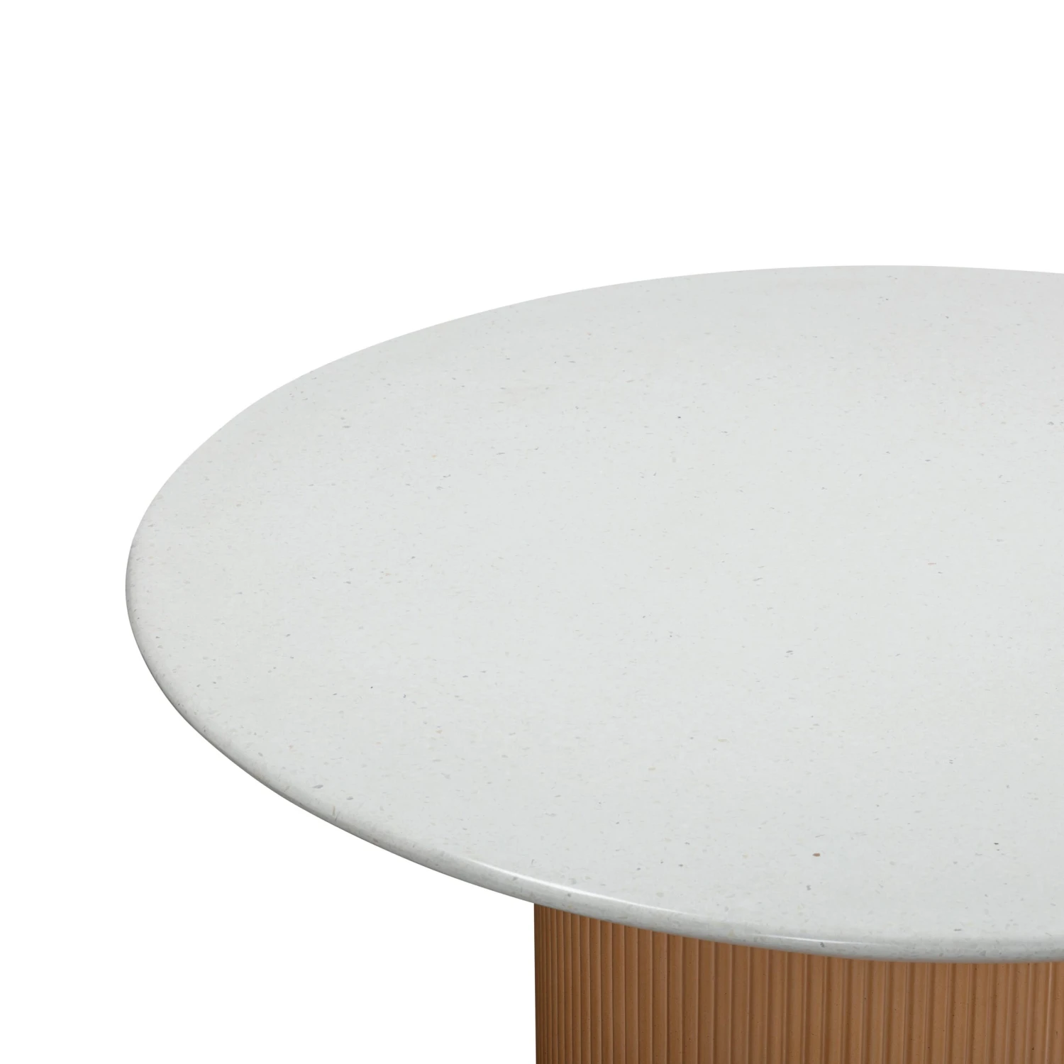 TOV Furniture Rose Faux Terrazzo And Terracotta Indoor / Outdoor Round Concrete Dining Table 4 TOV Furniture Rose Faux Terrazzo And Terracotta Indoor / Outdoor Round Concrete Dining Table - Image 4
