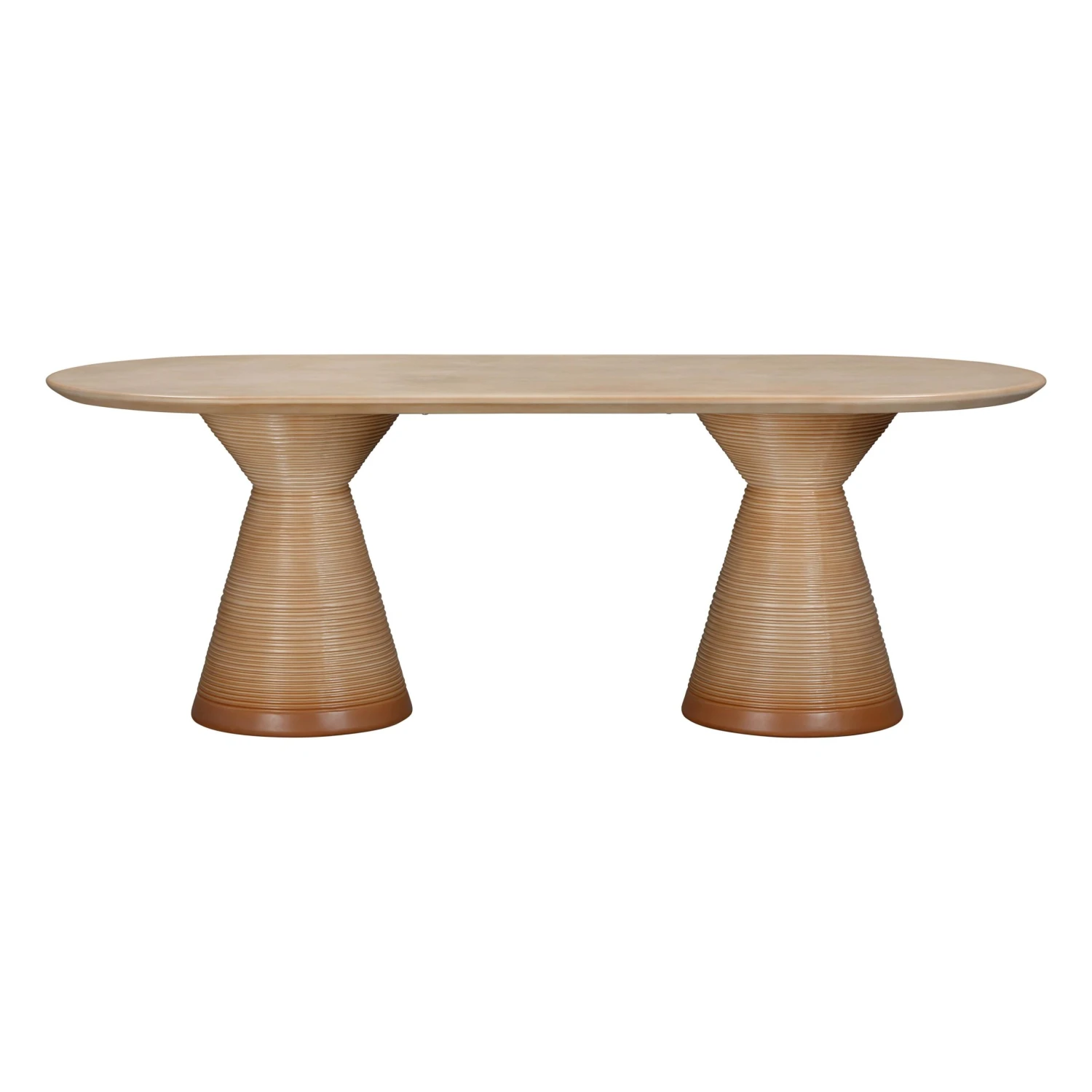 TOV Furniture Fassa Terracotta Oval Indoor / Outdoor Dining Table 3 TOV Furniture Fassa Terracotta Oval Indoor / Outdoor Dining Table - Image 3