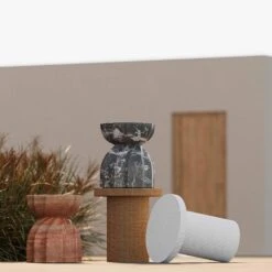 TOV Furniture Turin Indoor / Outdoor Concrete Stool 22 TOV Furniture Turin Indoor / Outdoor Concrete Stool -Grayson-Living TOV O54282.media .02