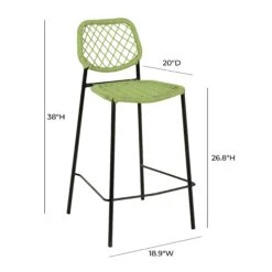 TOV Furniture Lucy Cord Outdoor Counter Stool 23 TOV Furniture Lucy Cord Outdoor Counter Stool -Grayson-Living TOV O68783.media .08