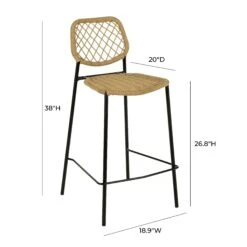 TOV Furniture Lucy Cord Outdoor Counter Stool 31 TOV Furniture Lucy Cord Outdoor Counter Stool -Grayson-Living TOV O68784.media .08