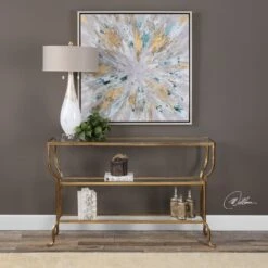 Uttermost Deline Gold Console Table -Grayson-Living Uttermost Deline Gold Console Table 24668 4