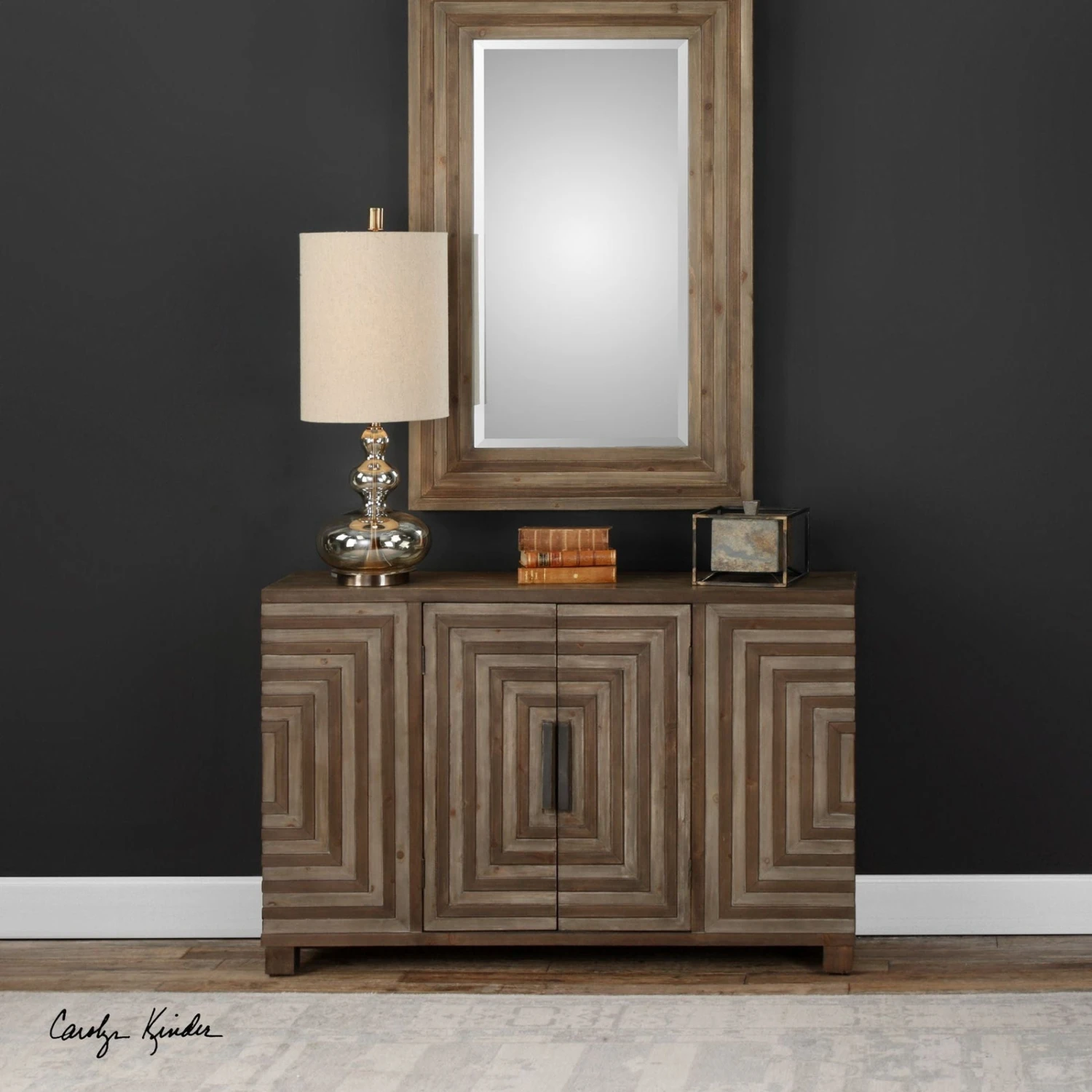 Uttermost Layton Geometric Console Cabinet 2 Uttermost Layton Geometric Console Cabinet - Image 2