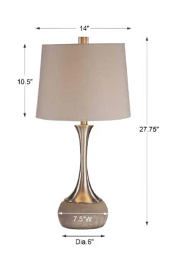 Uttermost Niah Brushed Nickel Lamp -Grayson-Living Uttermost Niah Brushed Nickel Lamp 27875 1 4