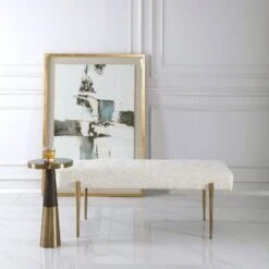 Uttermost Olivier White Bench -Grayson-Living Uttermost Olivier White Bench 23572 5