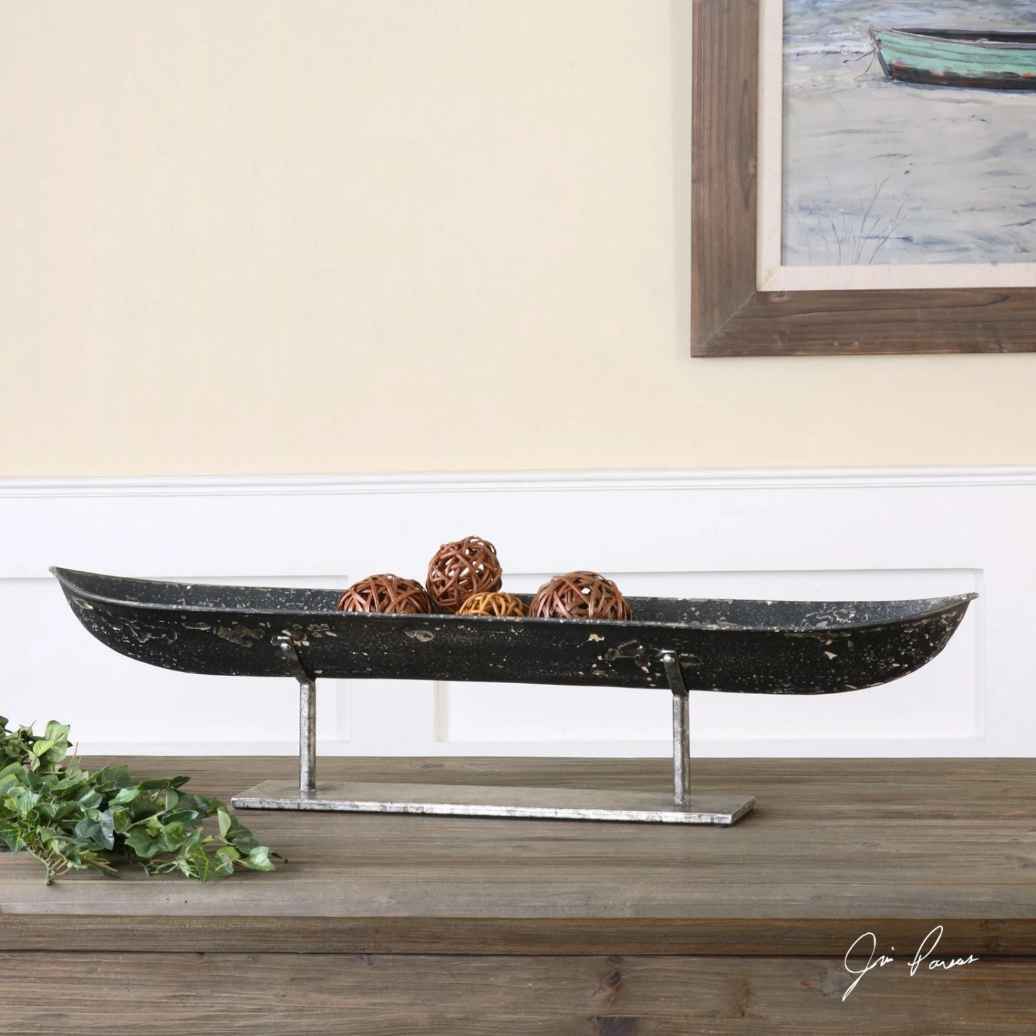 Uttermost River Boat Sculpture 2 Uttermost River Boat Sculpture - Image 2