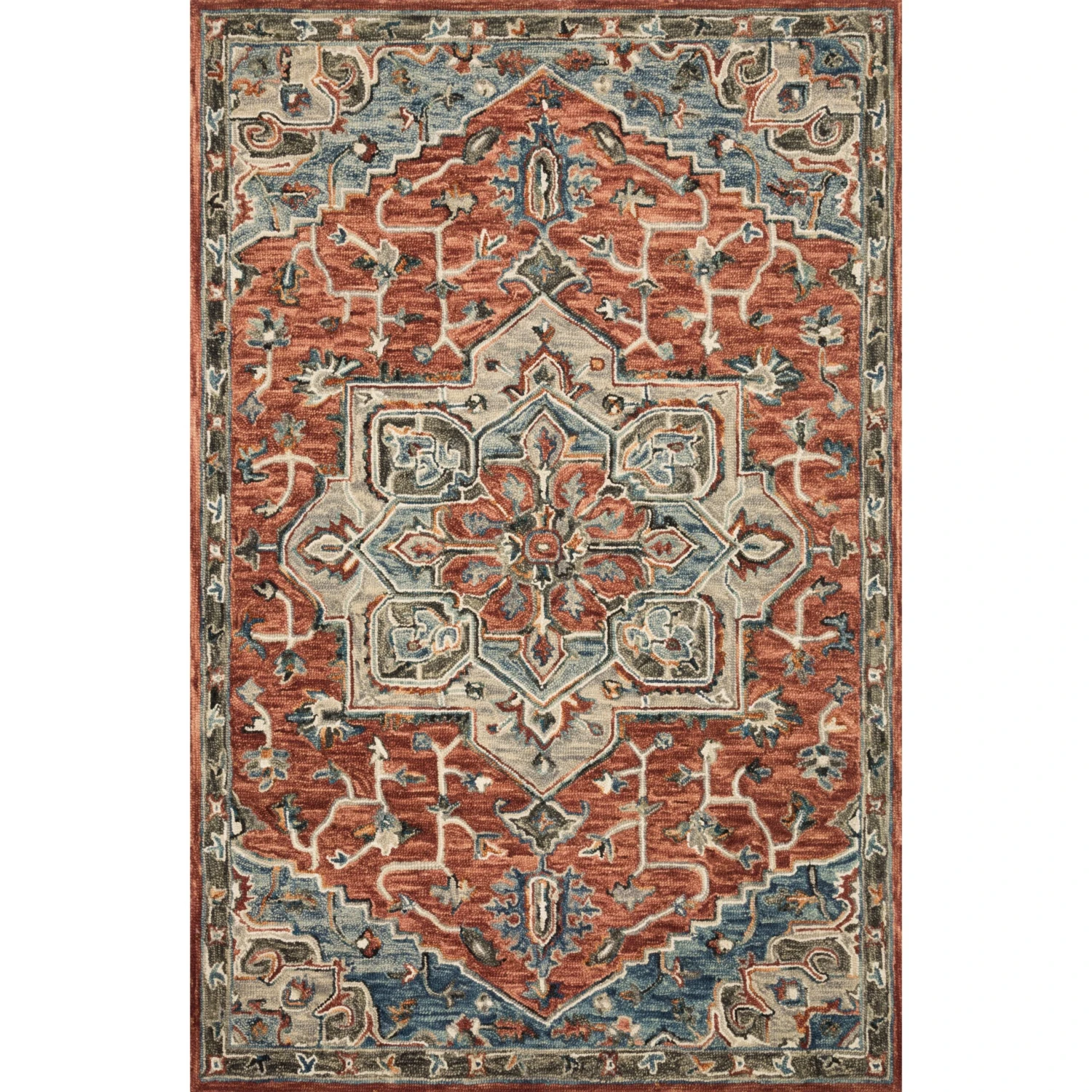 Loloi Victoria VK-15 Red / Multi Rug MDP 1 Loloi Victoria VK-15 Red / Multi Rug MDP