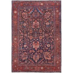 Feizy Rawlins 39HIF Transitional Oriental In Red/Orange/Blue