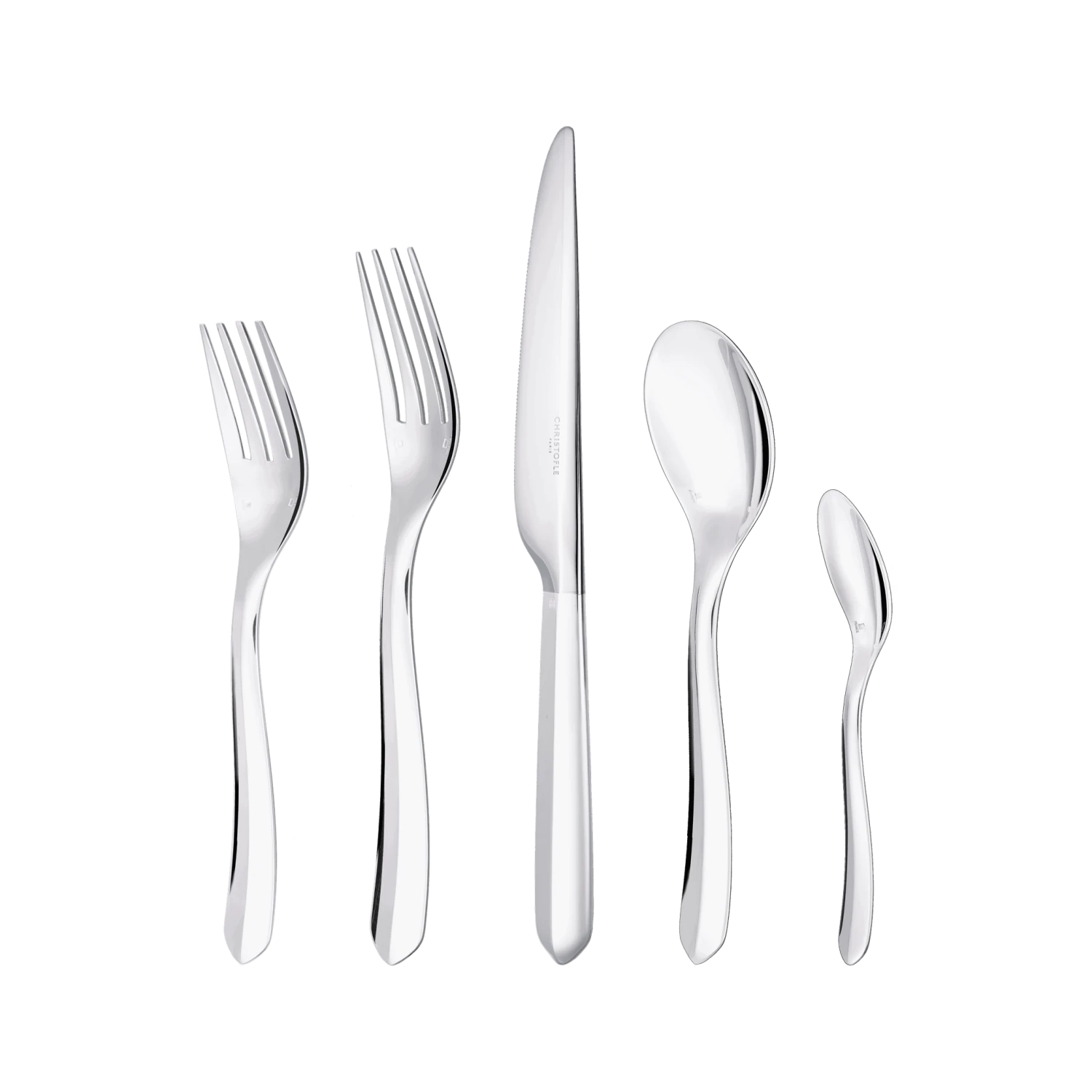 Christofle Infini Christofle 5-Piece Silver-Plated Flatware Set 1 Christofle Infini Christofle 5-Piece Silver-Plated Flatware Set