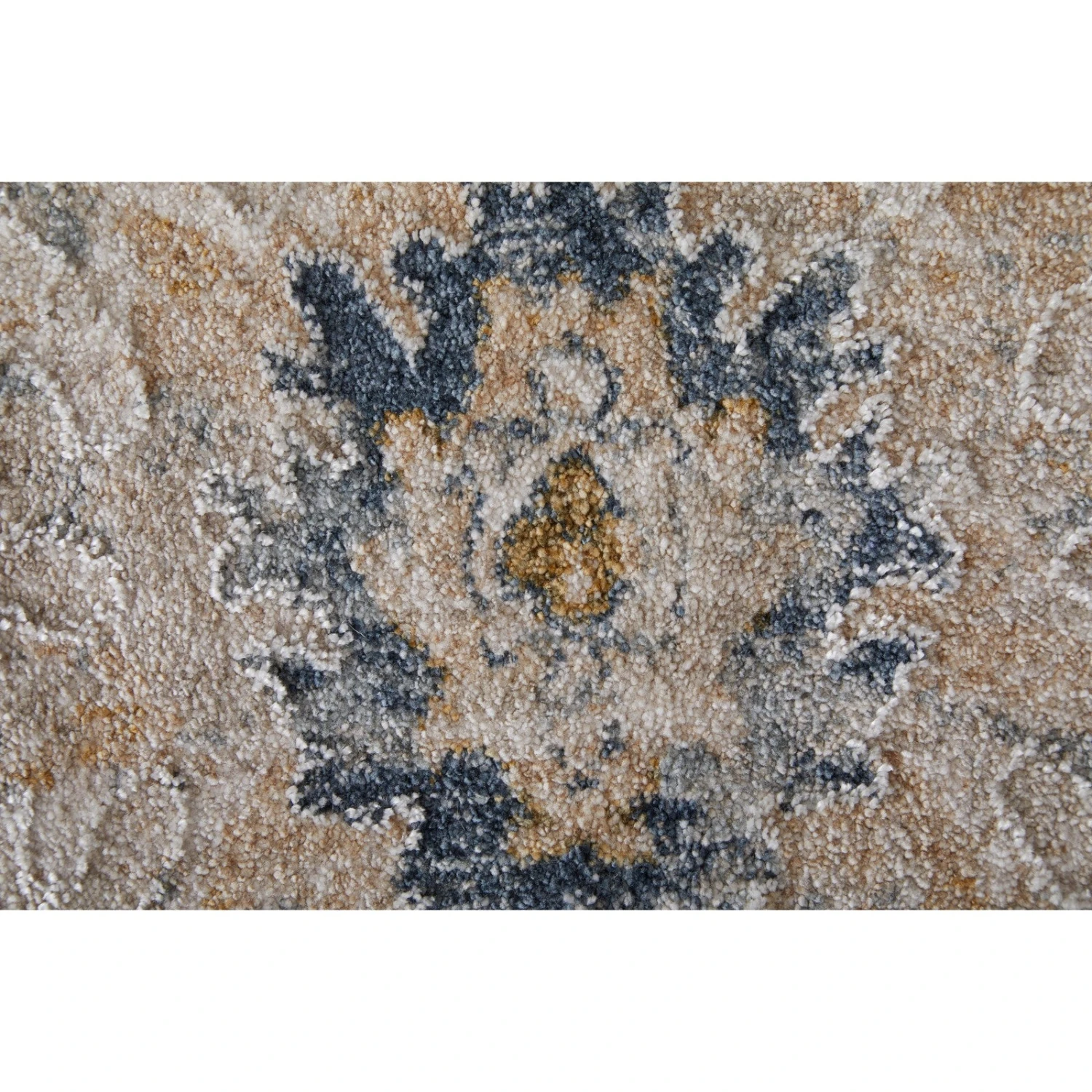 Feizy Pasha 39M7F Transitional Floral & Botanical In Ivory/Taupe/Blue 8 Feizy Pasha 39M7F Transitional Floral & Botanical In Ivory/Taupe/Blue - Image 8