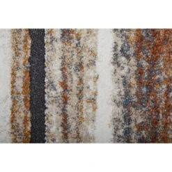 Feizy Gilmore 39MQF Modern Stripes In Ivory/Orange/Gray -Grayson-Living df0e42f2d92a3fcace049aa209c5560536afcad3