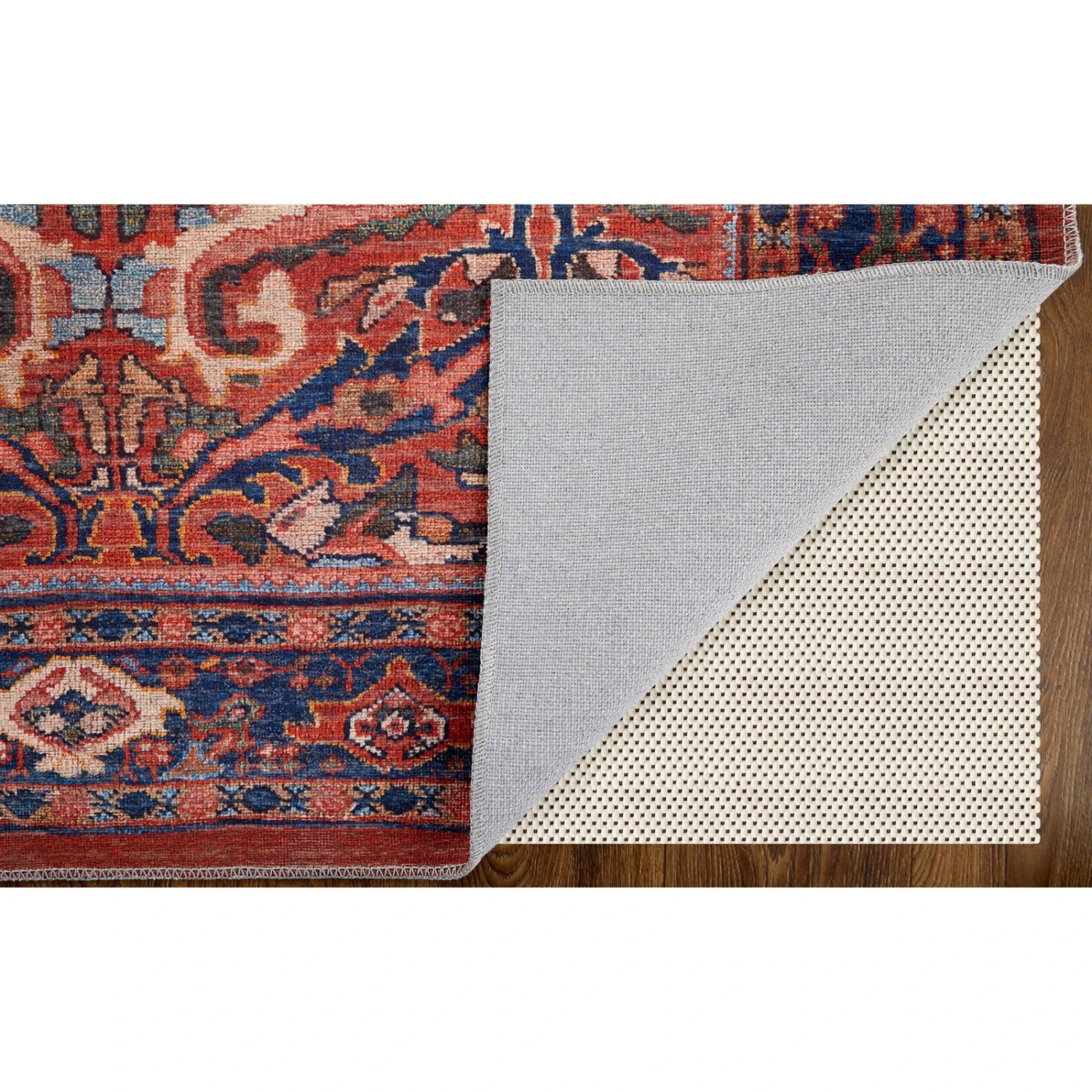 Feizy Rawlins 39HMF Transitional Medallion In Red/Tan/Blue 7 Feizy Rawlins 39HMF Transitional Medallion In Red/Tan/Blue - Image 7