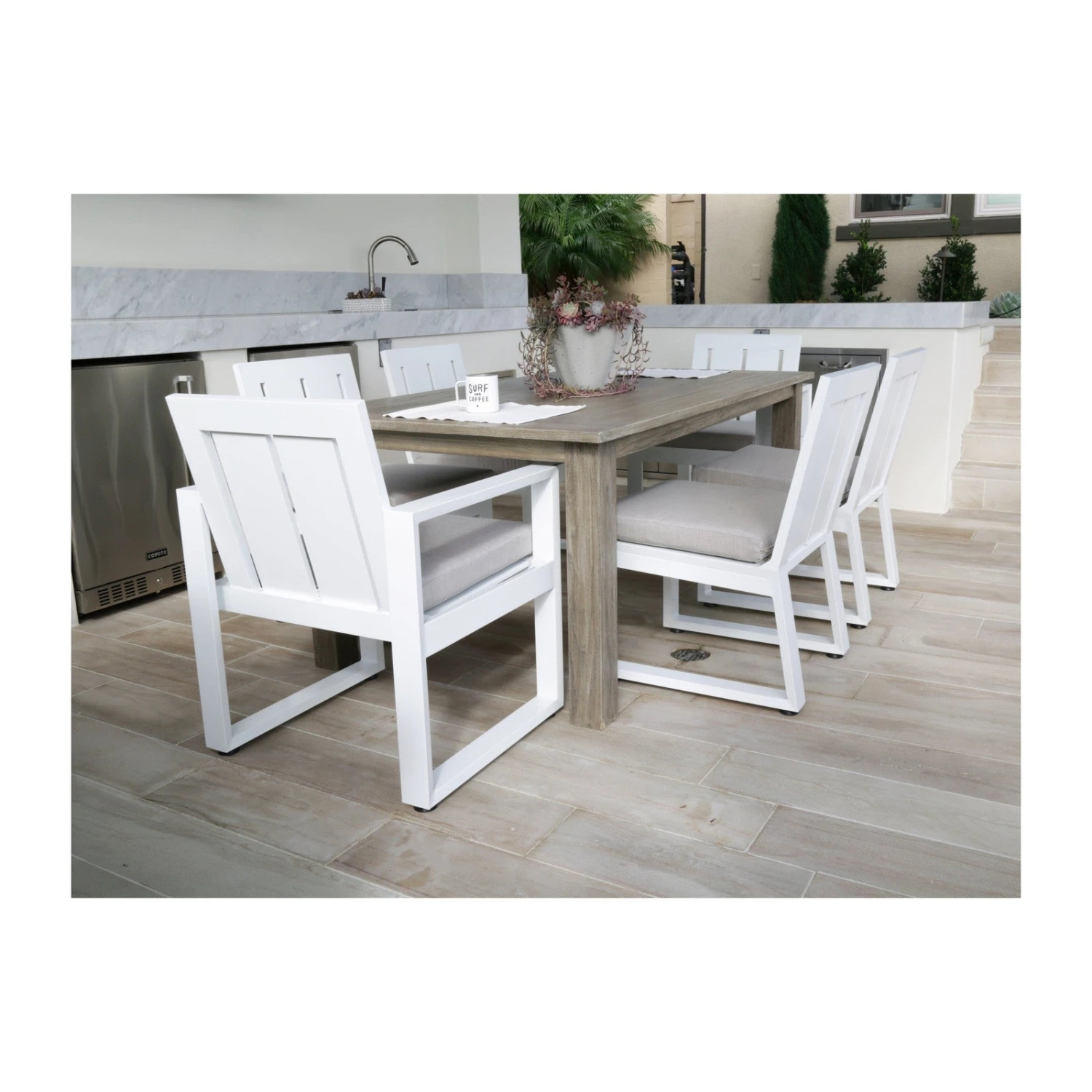 Sunset West Newport Armless Dining Chair 3 Sunset West Newport Armless Dining Chair - Image 3